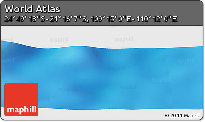 Physical Panoramic Map of the Area around 24° 32' 42" S, 109° 43' 29" E