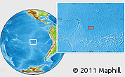 Physical Location Map of the area around 24° 32' 42" S, 109° 34' 29" W