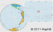 Political Location Map of the area around 24° 32' 42" S, 109° 34' 29" W