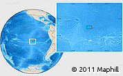 Shaded Relief Location Map of the area around 24° 32' 42" S, 109° 34' 29" W