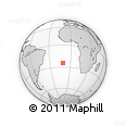 Outline Map of the Area around 24° 32' 42" S, 10° 58' 29" W, rectangular outline