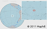 Gray Location Map of the area around 24° 32' 42" S, 111° 16' 30" W, hill shading