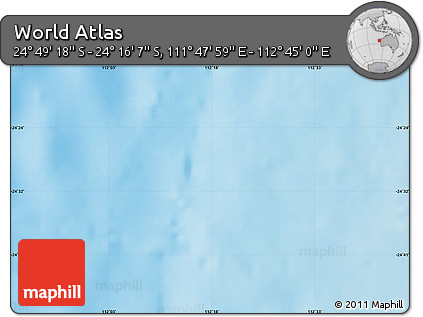 Physical Map of the Area around 24° 32' 42" S, 112° 16' 30" E