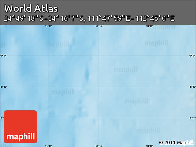 Physical Map of the Area around 24° 32' 42" S, 112° 16' 30" E