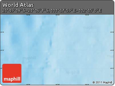 Physical Map of the Area around 24° 32' 42" S, 112° 16' 30" E