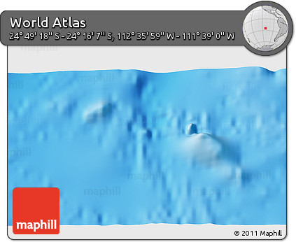 Physical 3D Map of the Area around 24° 32' 42" S, 112° 7' 30" W