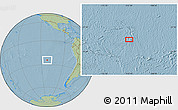 Savanna Style Location Map of the area around 24° 32' 42" S, 112° 7' 30" W, hill shading