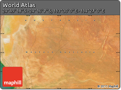 Satellite Map of the Area around 24° 32' 42" S, 113° 58' 29" E