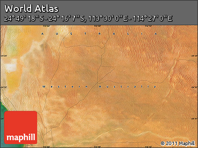 Satellite Map of the Area around 24° 32' 42" S, 113° 58' 29" E