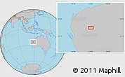 Gray Location Map of the area around 24° 32' 42" S, 117° 22' 30" E