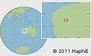 Savanna Style Location Map of the area around 24° 32' 42" S, 117° 22' 30" E