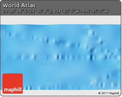 Physical 3D Map of the Area around 24° 32' 42" S, 117° 13' 29" W