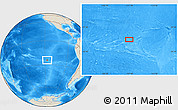 Shaded Relief Location Map of the area around 24° 32' 42" S, 117° 13' 29" W