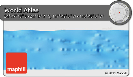 Physical Panoramic Map of the Area around 24° 32' 42" S, 117° 13' 29" W