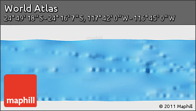 Physical Panoramic Map of the Area around 24° 32' 42" S, 117° 13' 29" W