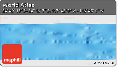 Physical Panoramic Map of the Area around 24° 32' 42" S, 117° 13' 29" W