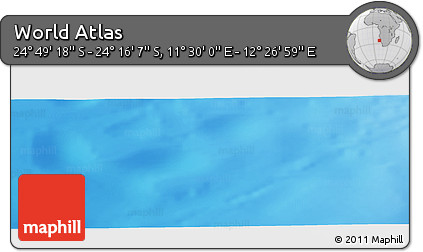 Physical Panoramic Map of the Area around 24° 32' 42" S, 11° 58' 29" E