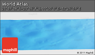 Physical Panoramic Map of the Area around 24° 32' 42" S, 11° 58' 29" E
