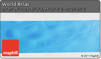 Physical Panoramic Map of the Area around 24° 32' 42" S, 11° 58' 29" E