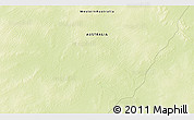 Physical 3D Map of the area around 24° 32' 42" S, 121° 37' 30" E