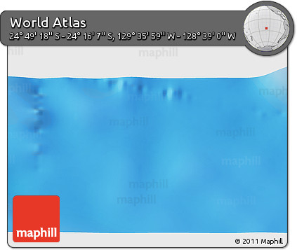 Physical 3D Map of the Area around 24° 32' 42" S, 129° 7' 30" W