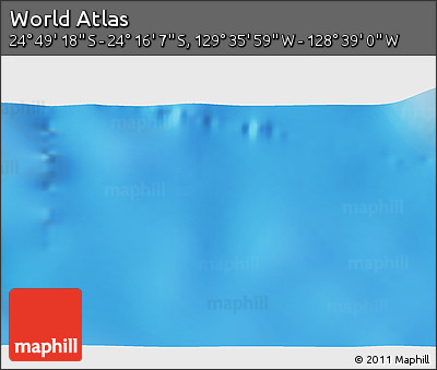Physical 3D Map of the Area around 24° 32' 42" S, 129° 7' 30" W