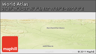 Physical Panoramic Map of the Area around 24° 32' 42" S, 132° 40' 30" E