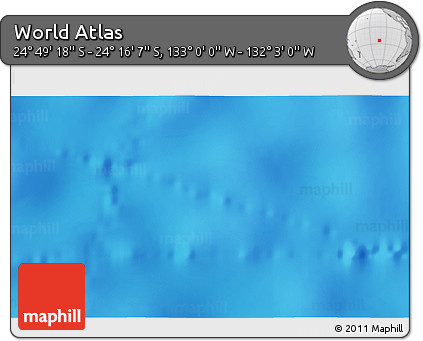 Physical 3D Map of the Area around 24° 32' 42" S, 132° 31' 30" W