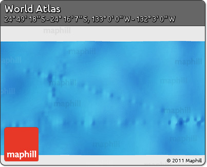 Physical 3D Map of the Area around 24° 32' 42" S, 132° 31' 30" W