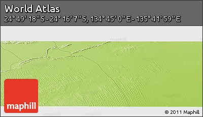Physical Panoramic Map of the Area around 24° 32' 42" S, 135° 13' 29" E