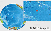 Physical Location Map of the area around 24° 32' 42" S, 140° 10' 30" W