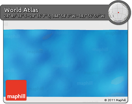 Physical 3D Map of the Area around 24° 32' 42" S, 144° 25' 30" W