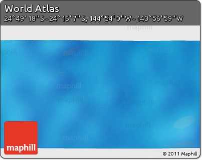 Physical 3D Map of the Area around 24° 32' 42" S, 144° 25' 30" W