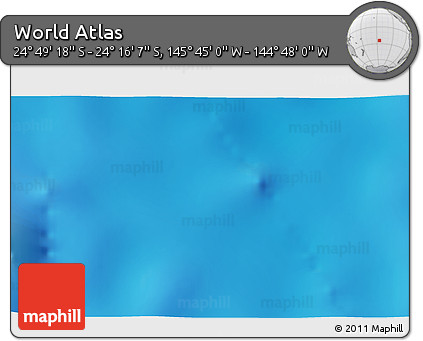 Physical 3D Map of the Area around 24° 32' 42" S, 145° 16' 30" W