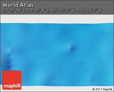 Physical 3D Map of the Area around 24° 32' 42" S, 145° 16' 30" W