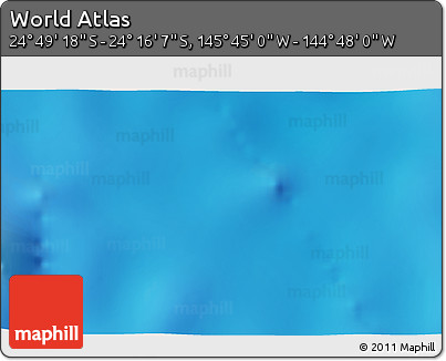 Physical 3D Map of the Area around 24° 32' 42" S, 145° 16' 30" W