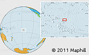 Political Location Map of the area around 24° 32' 42" S, 145° 16' 30" W