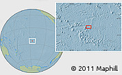 Savanna Style Location Map of the area around 24° 32' 42" S, 145° 16' 30" W, hill shading