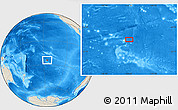 Shaded Relief Location Map of the area around 24° 32' 42" S, 145° 16' 30" W