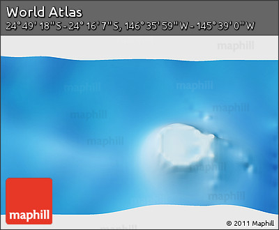 Physical 3D Map of the Area around 24° 32' 42" S, 146° 7' 30" W