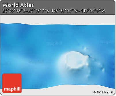 Physical 3D Map of the Area around 24° 32' 42" S, 146° 7' 30" W