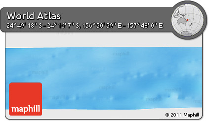Physical Panoramic Map of the Area around 24° 32' 42" S, 157° 19' 29" E