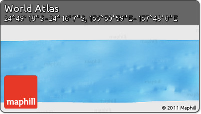 Physical Panoramic Map of the Area around 24° 32' 42" S, 157° 19' 29" E