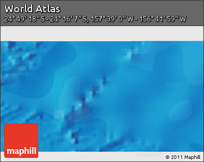 Political 3D Map of the Area around 24° 32' 42" S, 157° 10' 30" W
