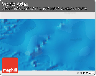 Political 3D Map of the Area around 24° 32' 42" S, 157° 10' 30" W
