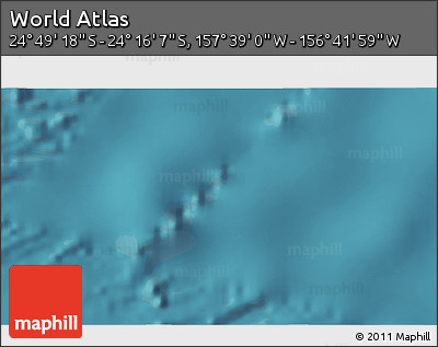 Satellite 3D Map of the Area around 24° 32' 42" S, 157° 10' 30" W