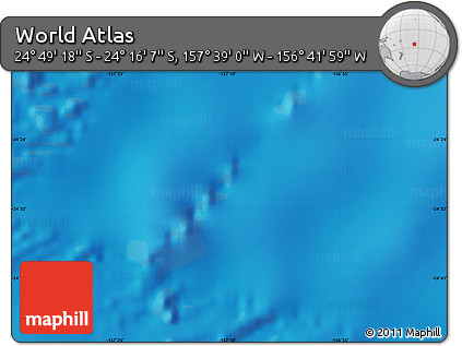 Physical Map of the Area around 24° 32' 42" S, 157° 10' 30" W