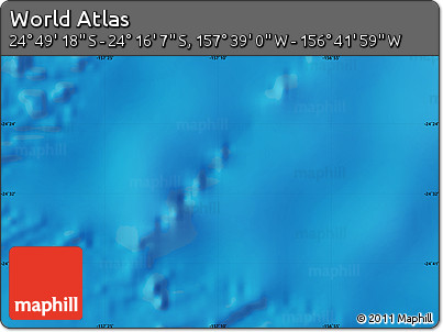 Physical Map of the Area around 24° 32' 42" S, 157° 10' 30" W