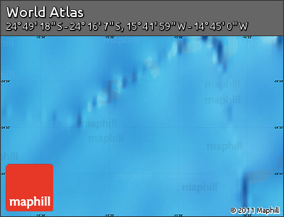 Physical Map of the Area around 24° 32' 42" S, 15° 13' 29" W