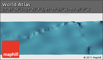 Satellite Panoramic Map of the Area around 24° 32' 42" S, 15° 13' 29" W